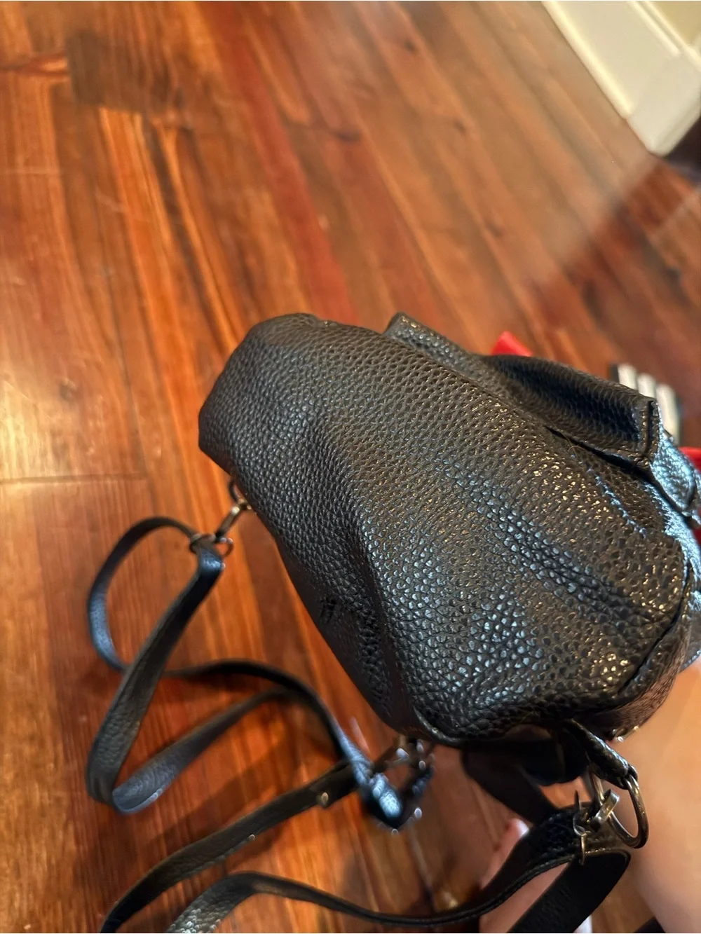 Kids Black Mini Backpack with Red Bow and mouse ears